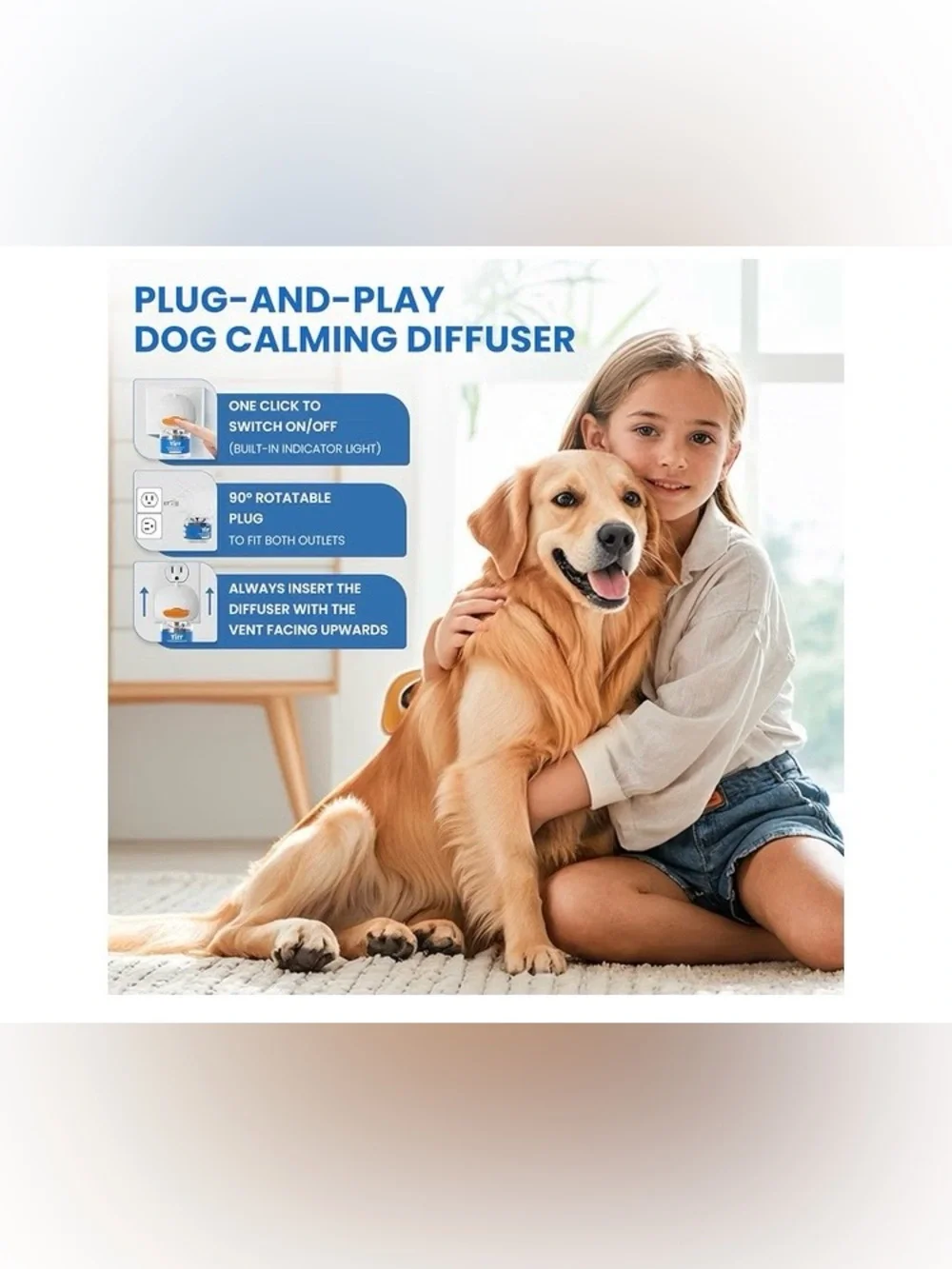 Pheromones Calming Diffuser for Dogs Relieve Stress Anxiety, SEALED PACKAGE
